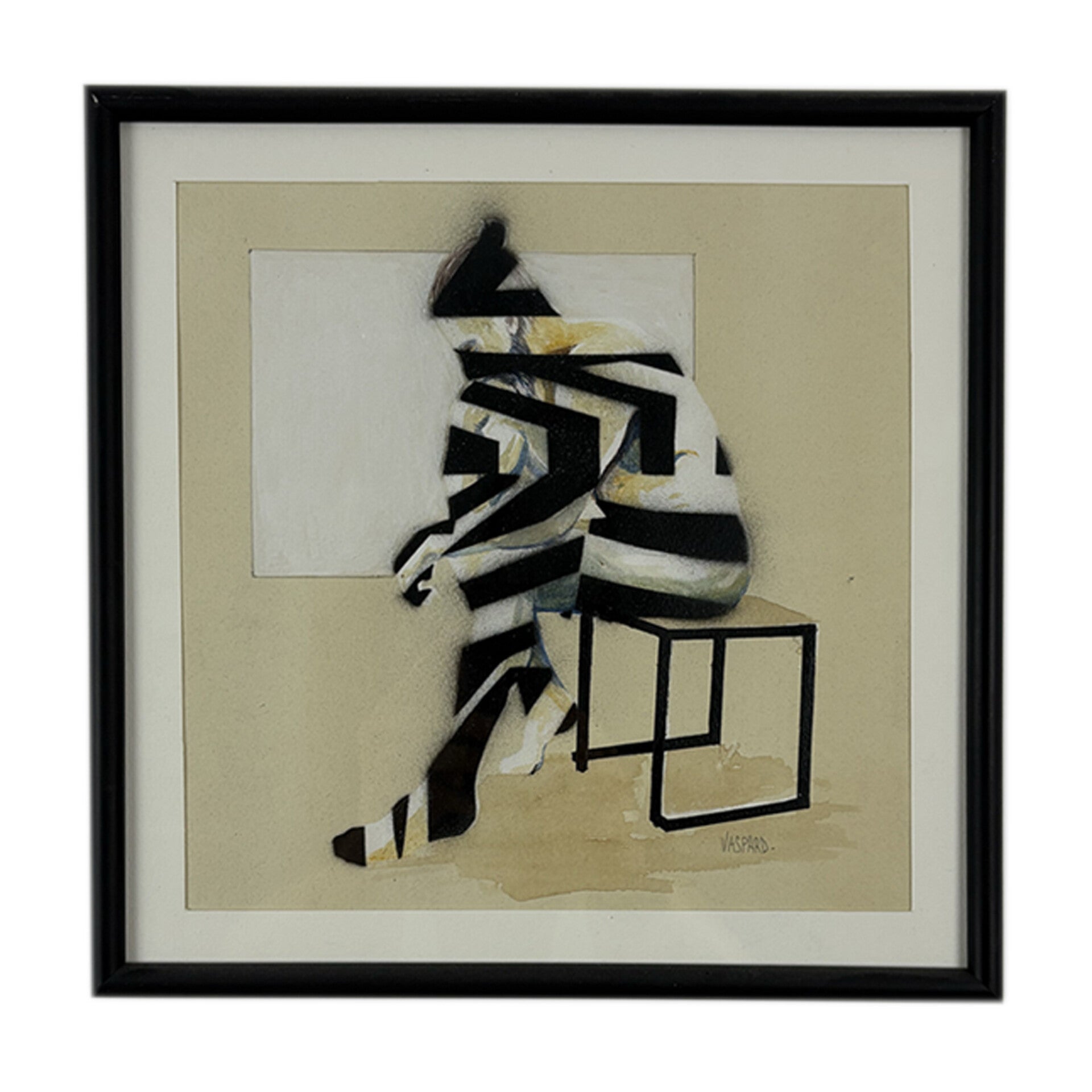 Razzle Dazzle#5 - Acrylique sur papier - 25x25cm