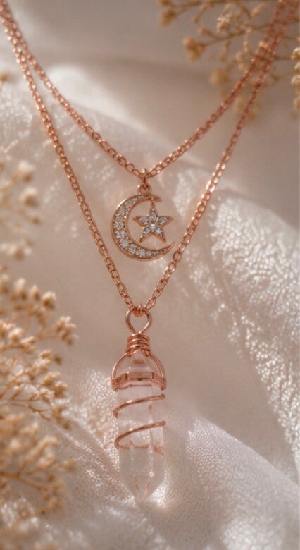 Copper moon with clear crystal clarity and truth