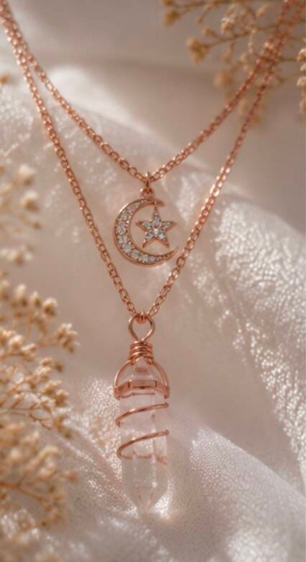 Copper moon with clear crystal clarity and truth