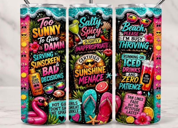 Sunny Salty Summer 20oz Tumbler
