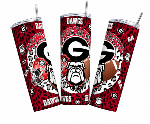 GA Bulldogs 20oz Tumbler