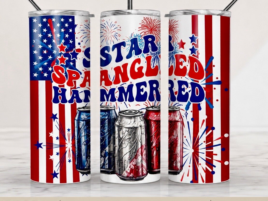 Star Spangled and Hammered 20oz Tumbler