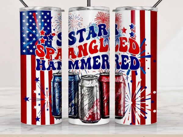 Star Spangled and Hammered 20oz Tumbler