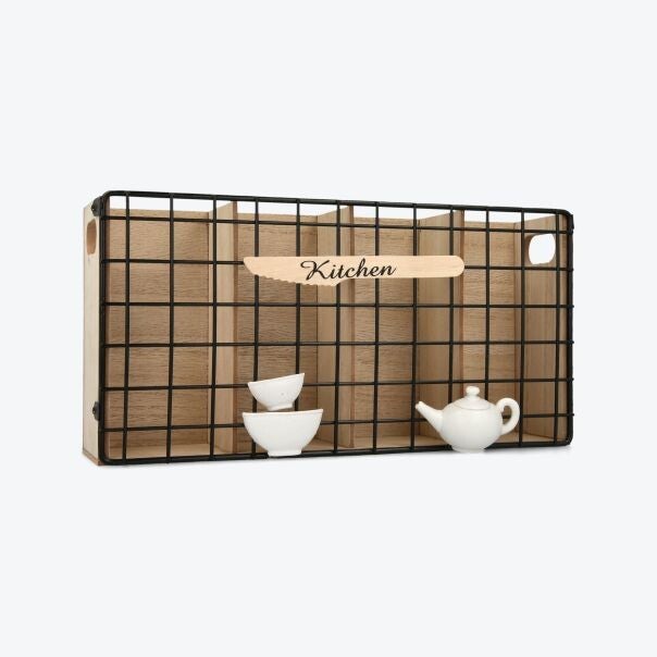 PORTAPOSATE IN LEGNO E METALLO 4POSTI