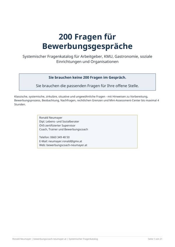 200 Fragen für Bewerbungsgespräche (PDF)