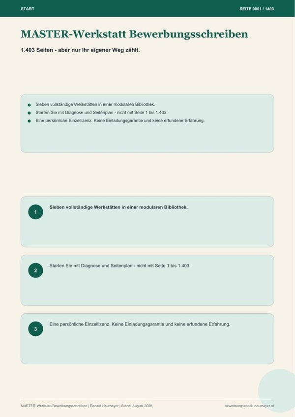 MASTER-Werkstatt Bewerbungsschreiben (PDF)