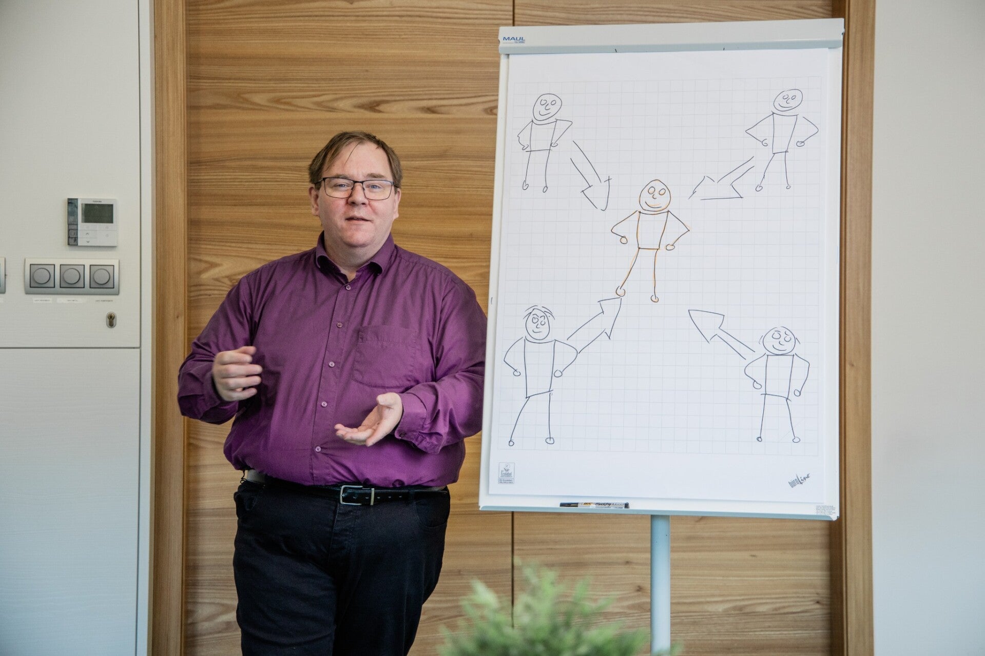 Ronald Neumayer am Flipchart – den nächsten beruflichen Schritt planen