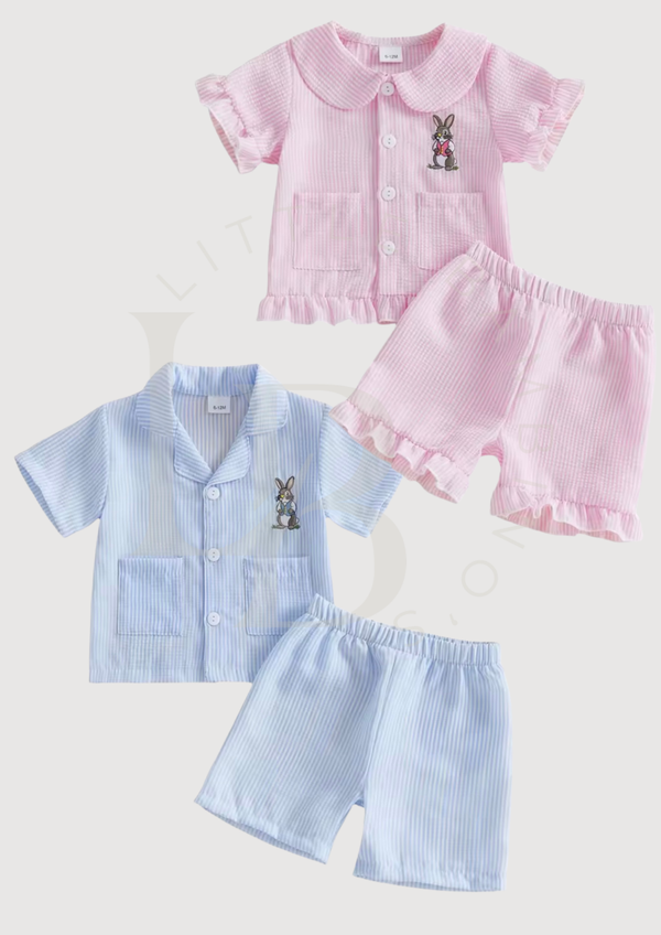 Embroidered Bunny Pyjamas