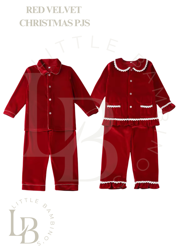 Red Velvet Pyjamas - Adults