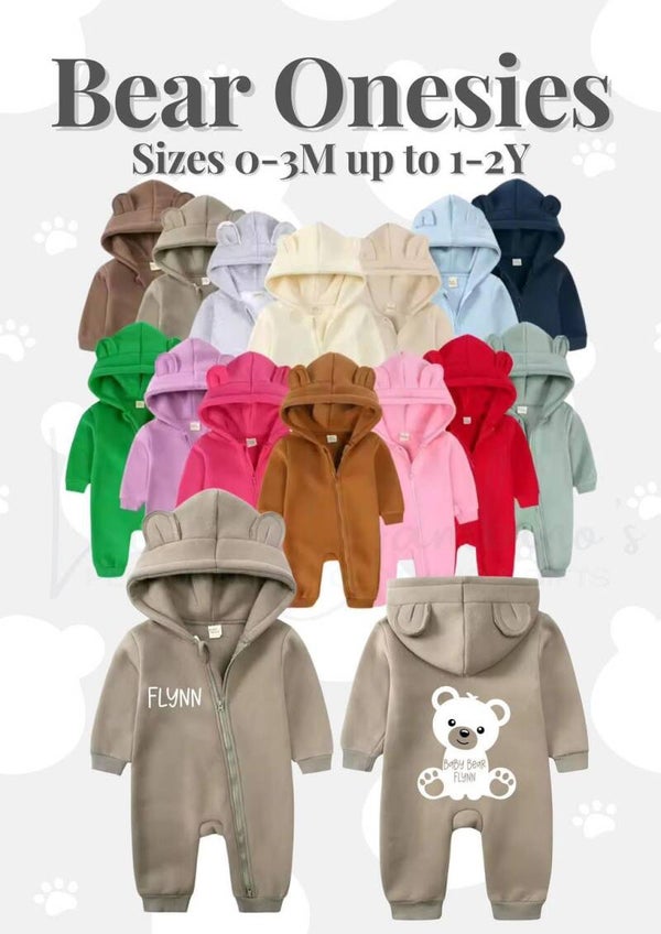 Personalised Bear Onesies