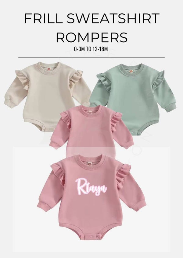 The Frill Sweatshirt Romper