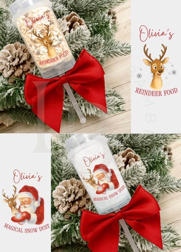 Reindeer Food and Magic Snow Dust Poppers