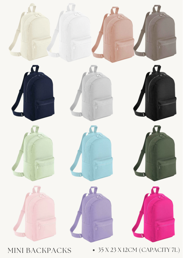 Personalised Mini Backpacks