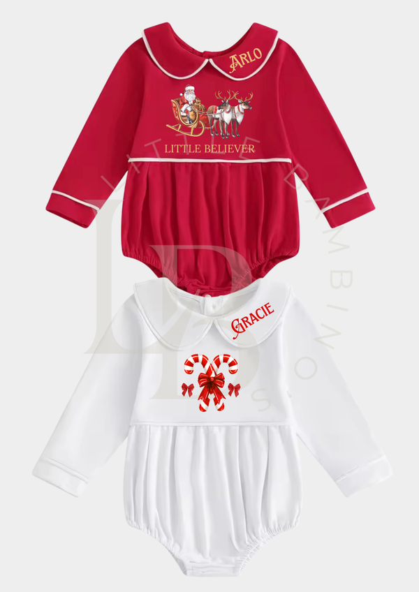 Christmas Collar Rompers