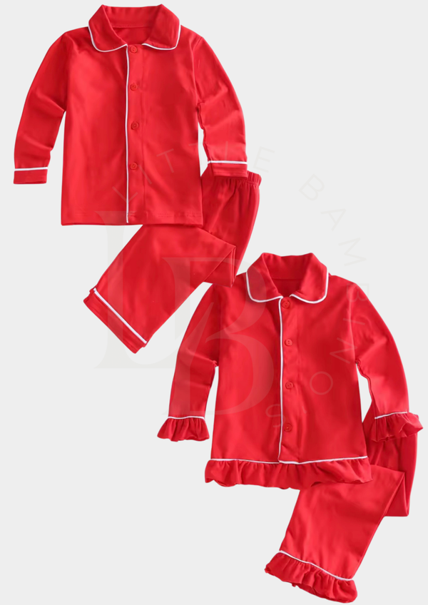 Classic Red Christmas Pyjamas - Adults