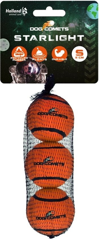 Dog comets Starlight Tennisbal M Oranje 3st