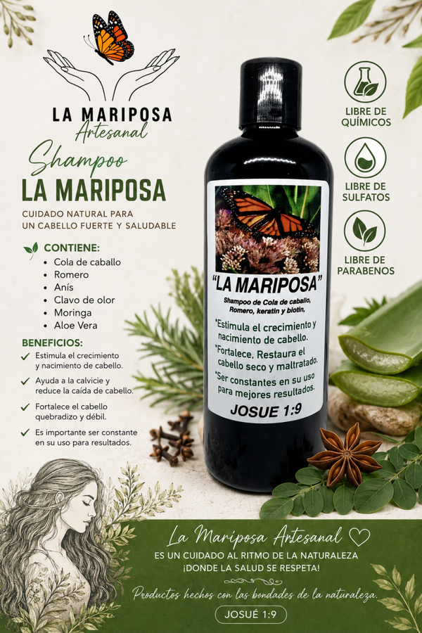 Shampo de plantas claves en el crecimiento y nacimiento de cabello.