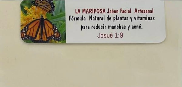 La Mariposa Jabón Artesanal de arroz en barra Natural, reduce manchas  y acné.