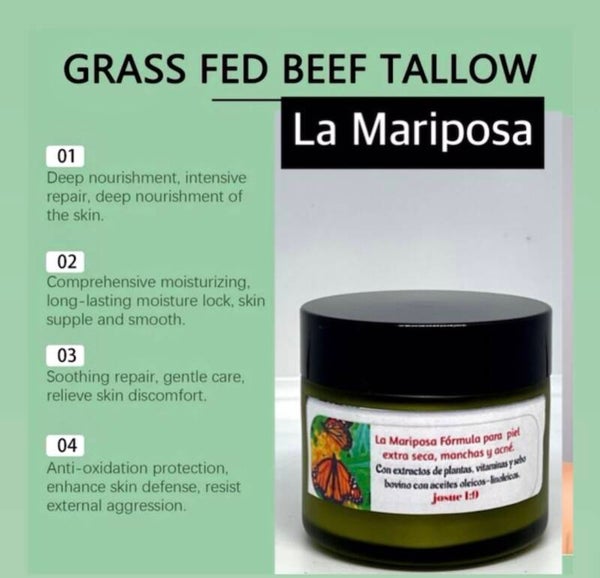 GRASS FED BEEF TALLOW/ crema Facial de sebo de Res