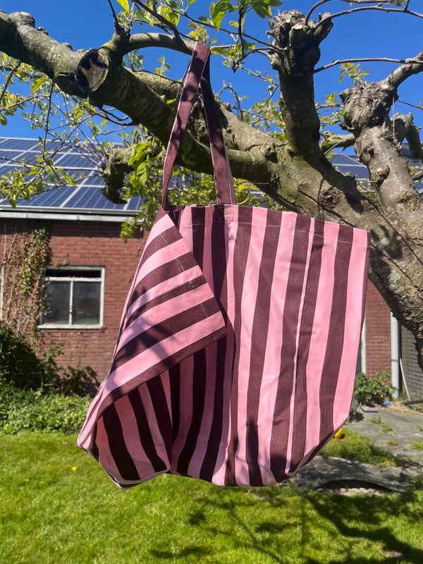 Strandtas | Bubble gum stripes
