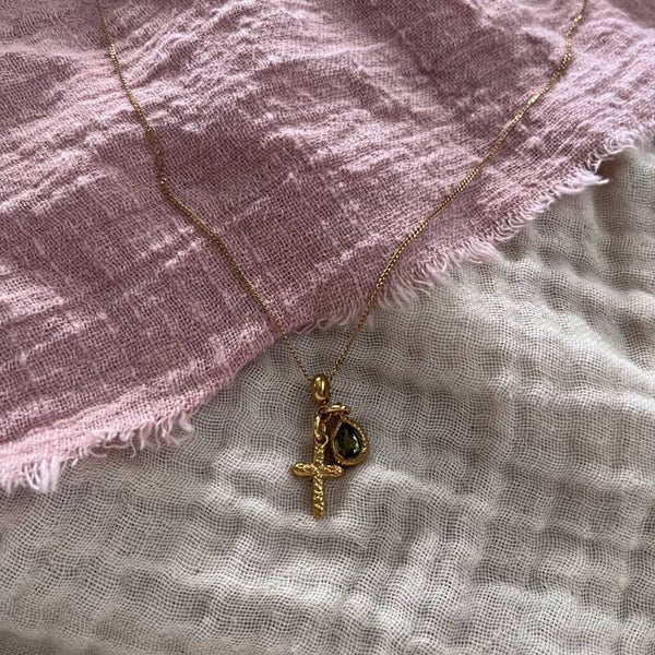 Ketting | Cross & Stone