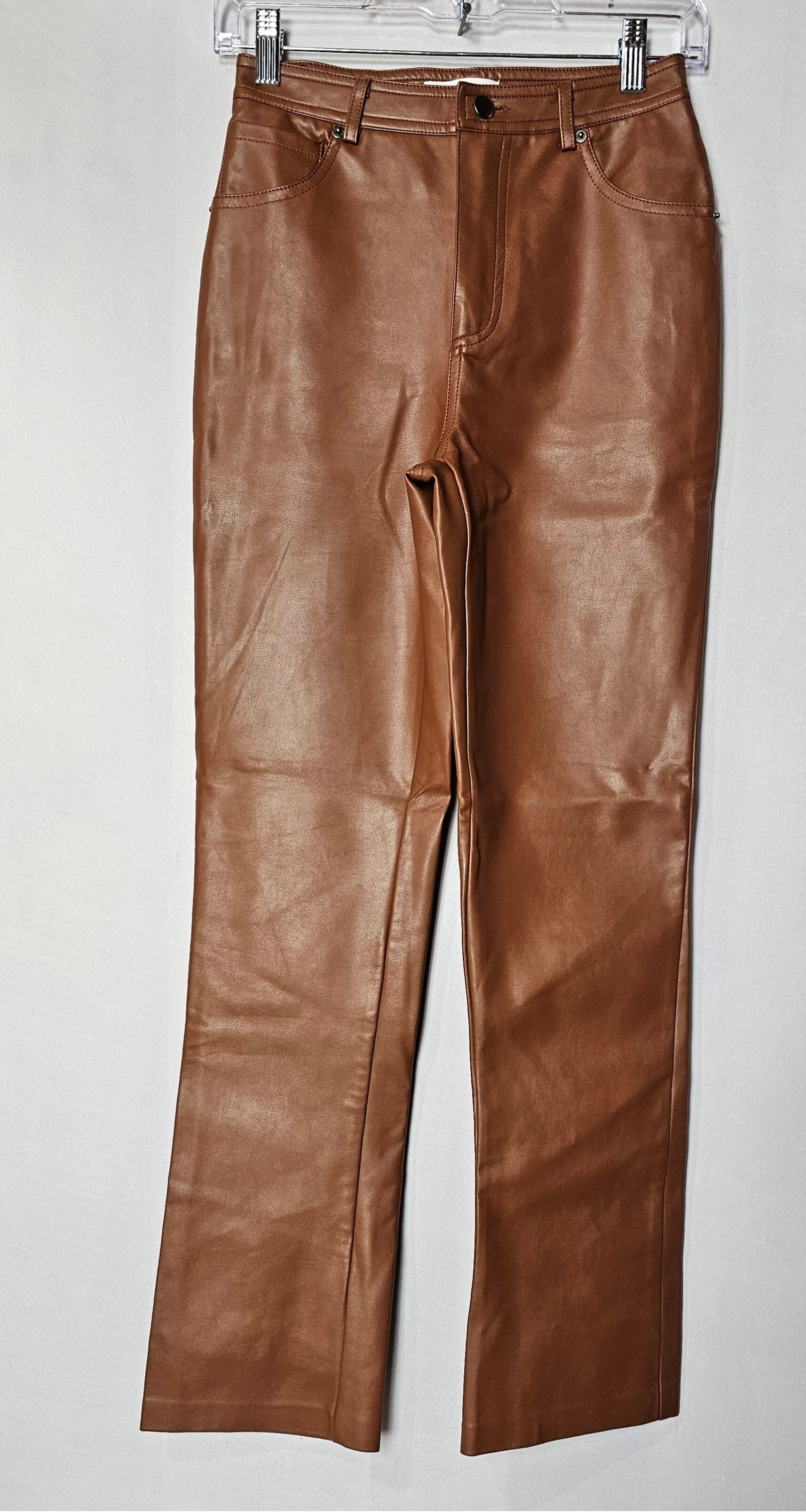Steve Madden Faux Leather Brown Pants Size 25