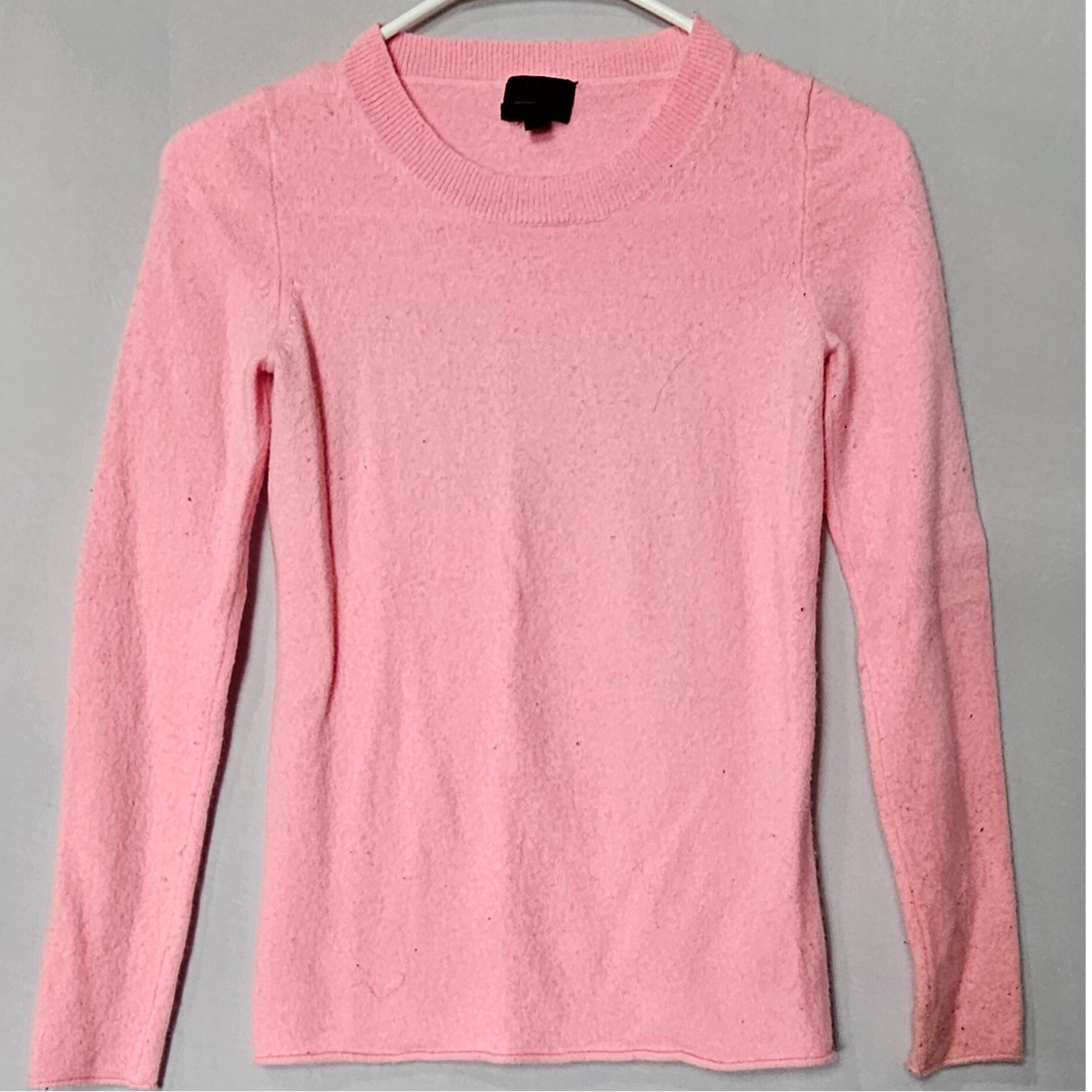 J Crew Italian Cashmere Pink Sweater Size Extra Small