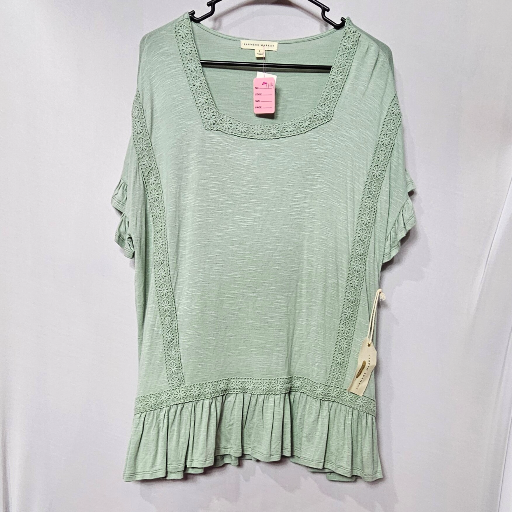 Farmers Market Women's Short Sleeve Top Size Large New With Tags