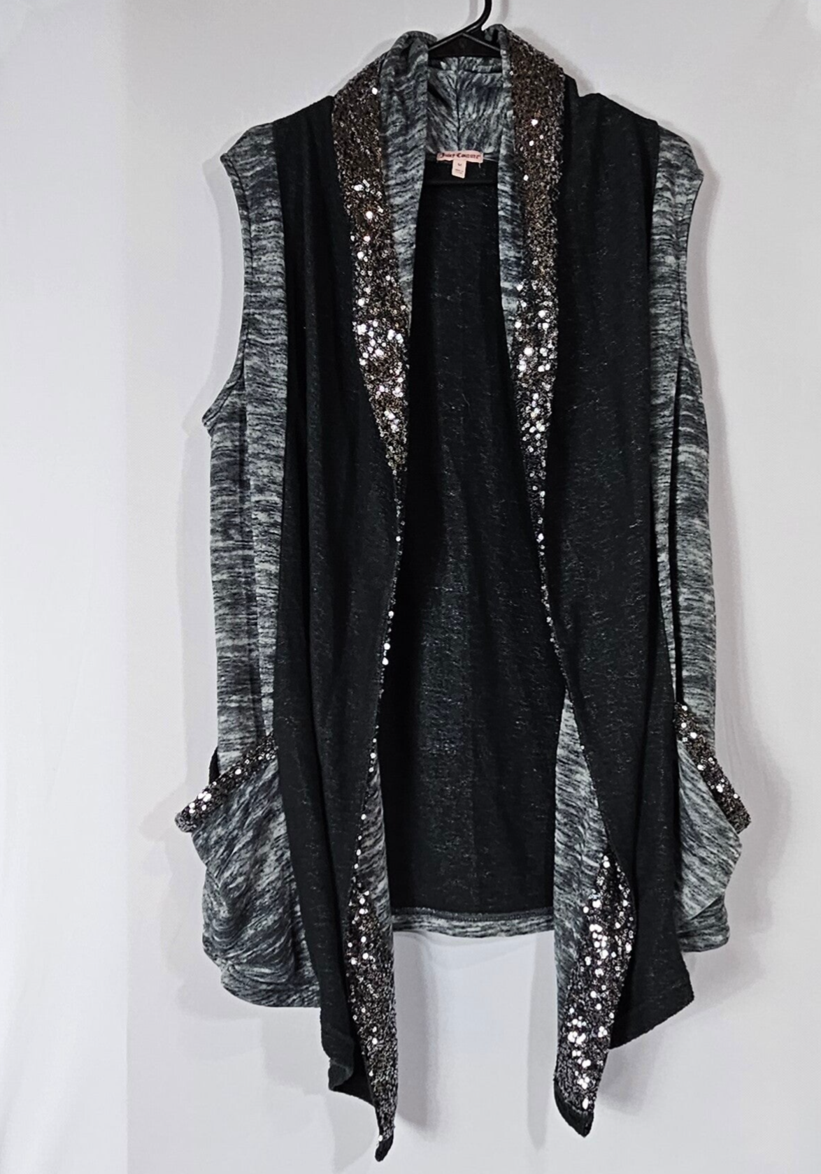Juicy Couture Women's Sleeveless Waterfall Cardigan Size M