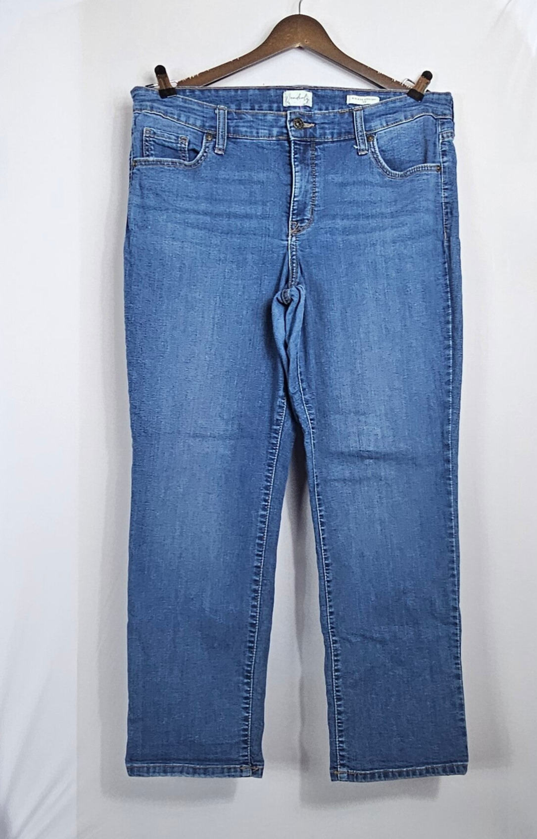 Wonderly Women's Mid rise Straight Denim Jeans Size 12s