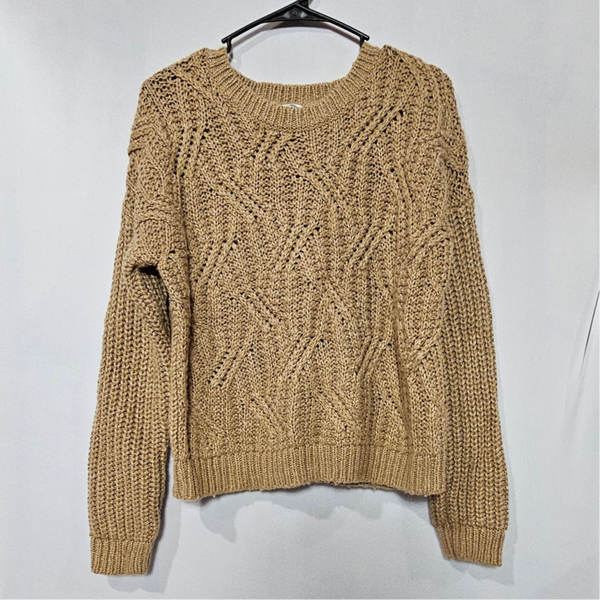 Old Navy Tan Cable Knit Sweater Size Large