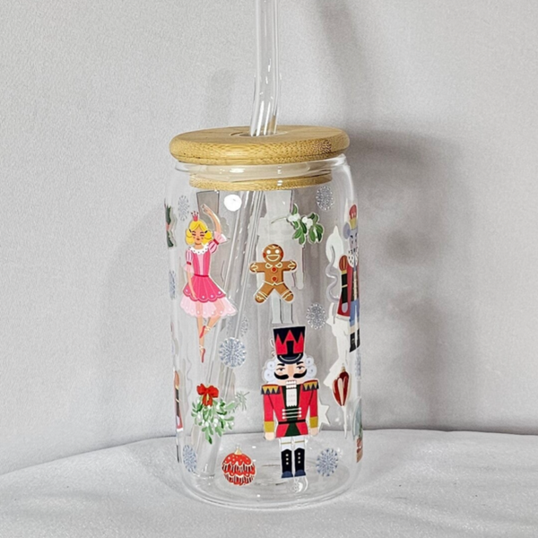 Nutcracker 16oz Glass