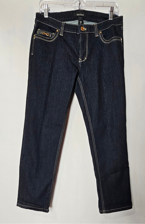 White House Black Market Crop Leg Jeans Dark Wash Size 8
