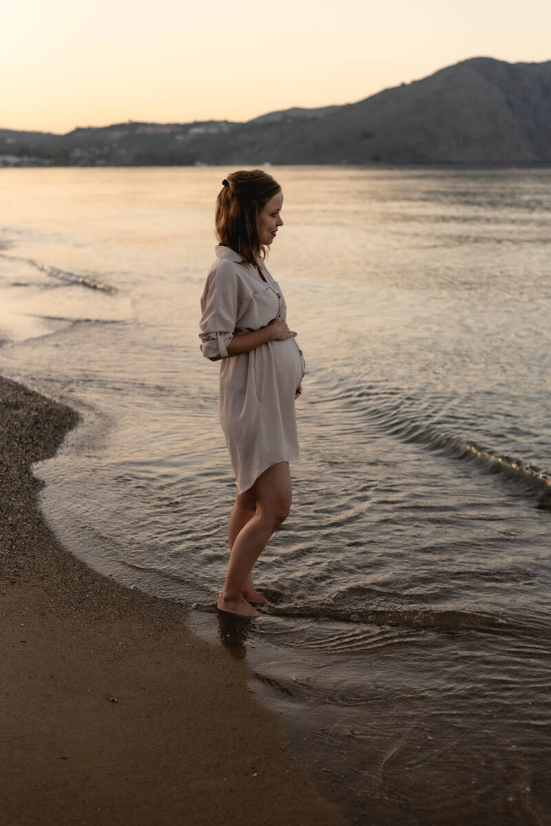 Zwangerschapsshoot strand