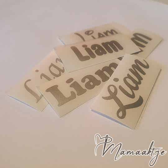 Contourgesneden naamstickers - Medium - Mat