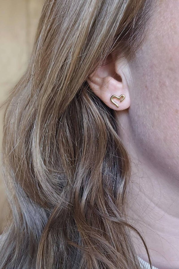 Heart earstuds