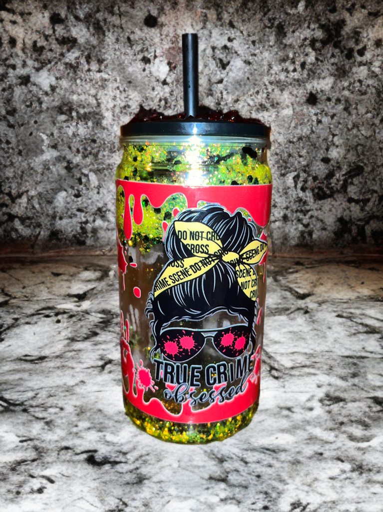 16 ounce Acrylic Snowglobe Tumbler True Crime