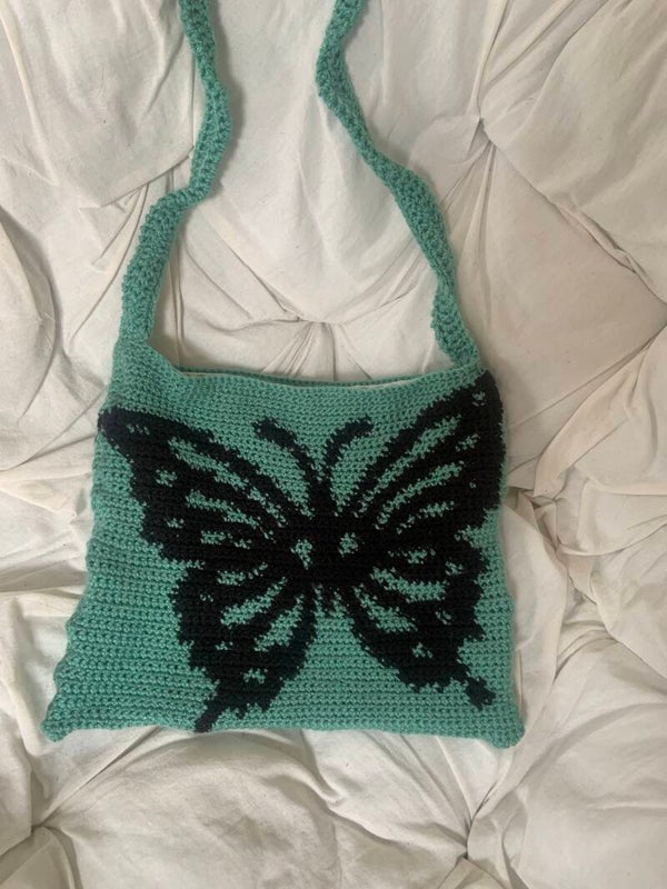 Butterfly tapestry bag