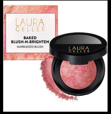 Laura Geller Baked Blush‑N‑Brighten Marbleized Blush – Pink Buttercream
