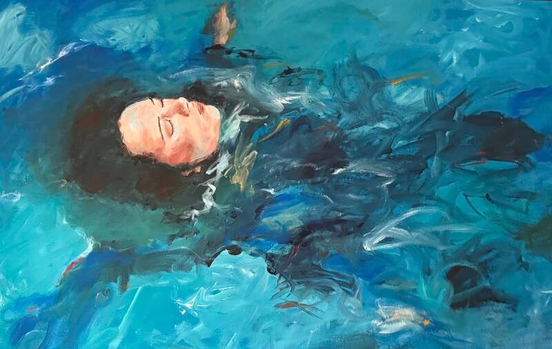 SILENT WATERS // Acryl op doek // 100 x 160 cm // 1100 EUR
