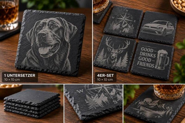 Schieferuntersetzer mit Fotogravur *perfektes Geschenk für jeden Anlass*