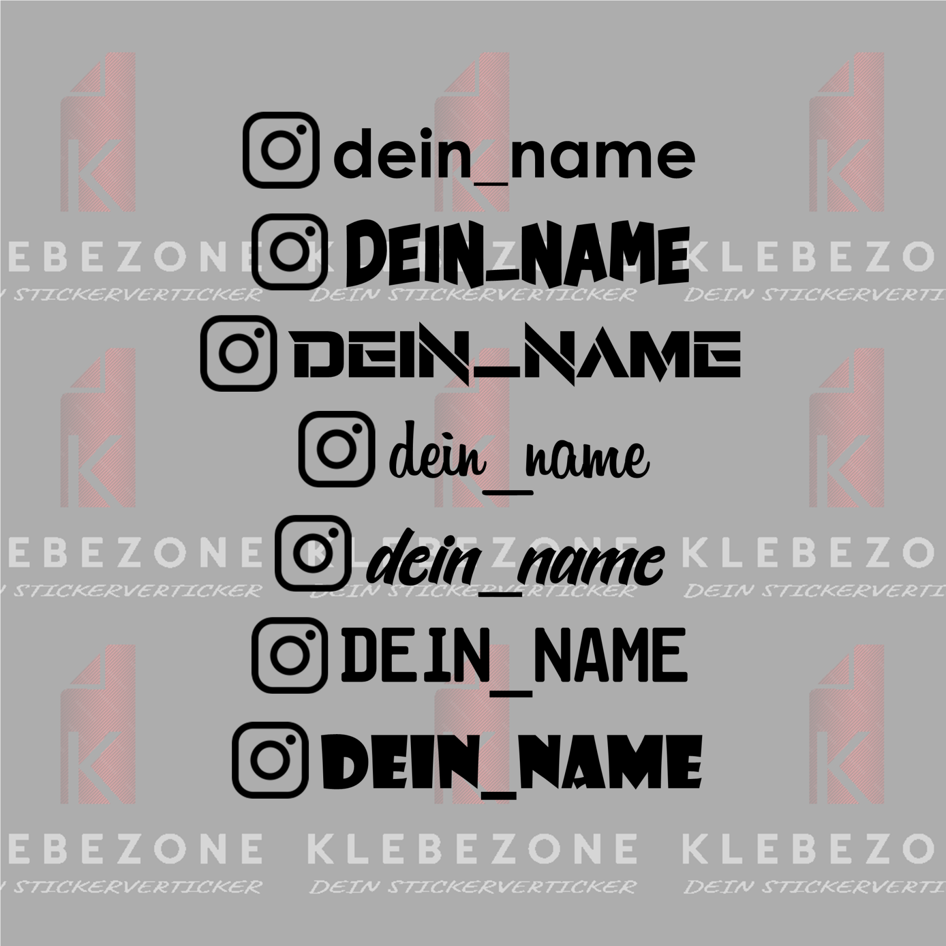 1x Social-Media-Sticker *individuell konfigurierbar*