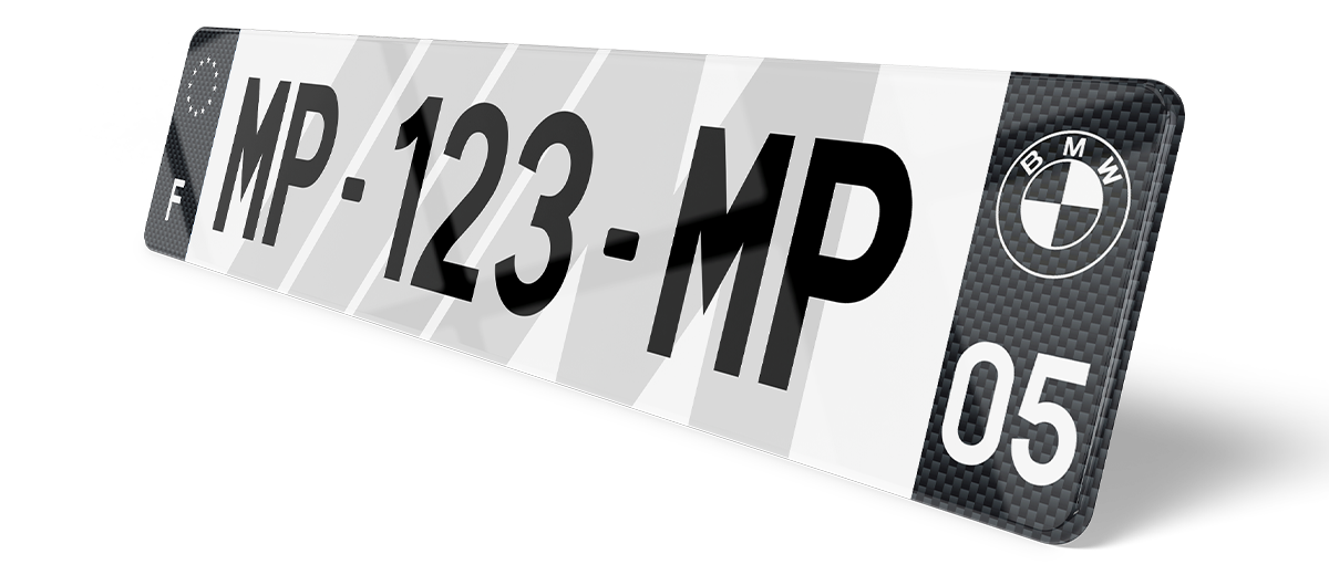 Plaque auto personnalisée