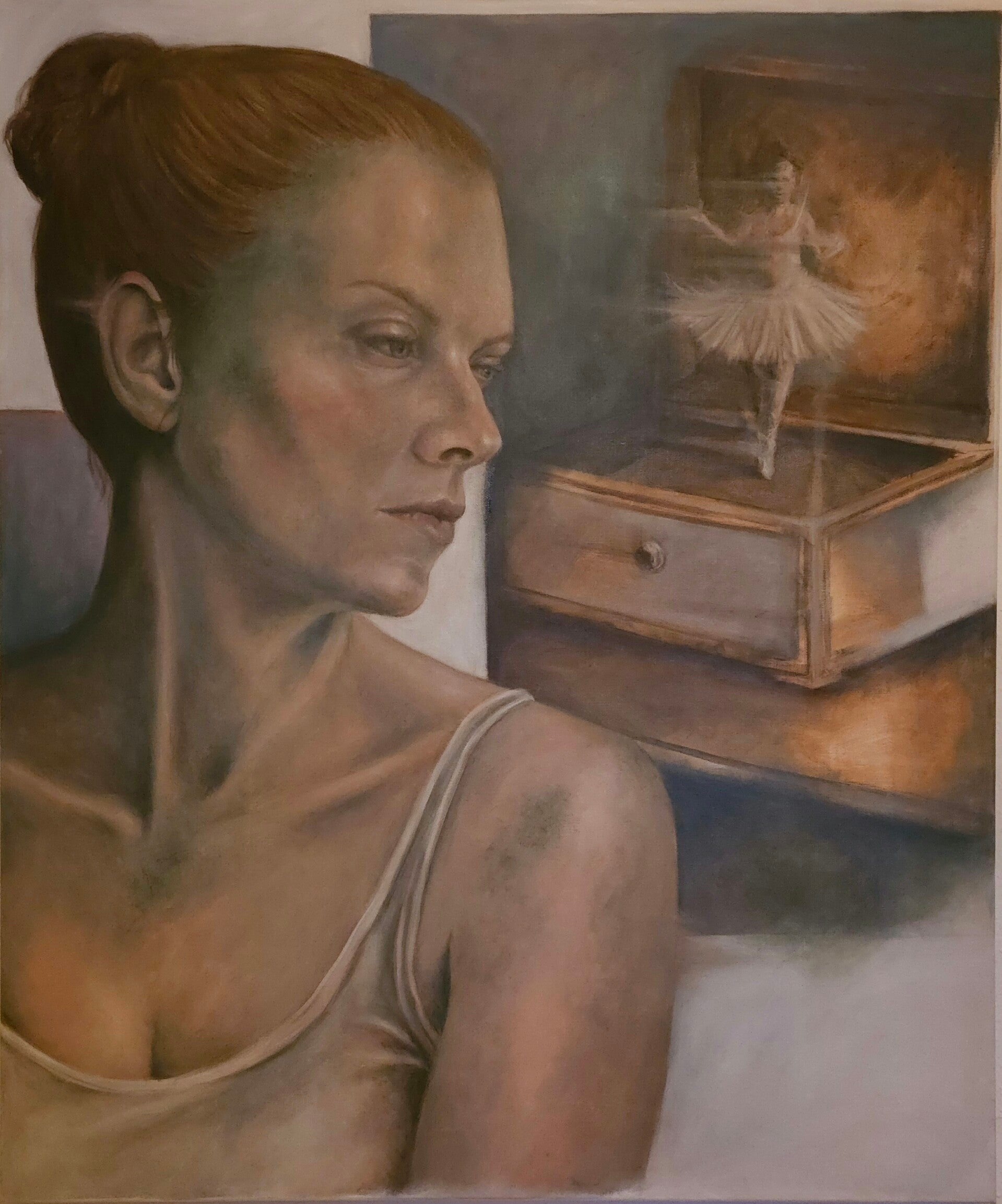 "In to Out" 120x100x4cm Mixed-Media Öl/Acryl