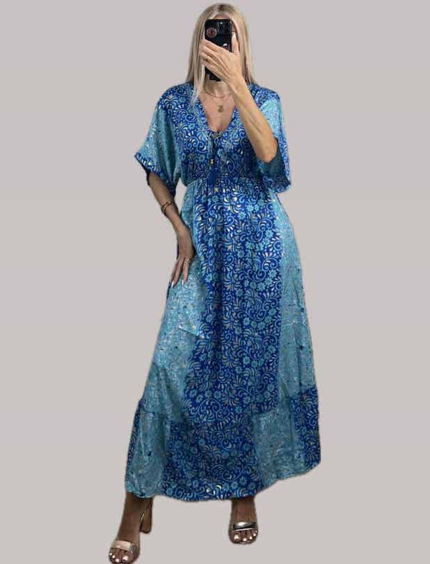Boho Oversized Dress Μεταξωτό