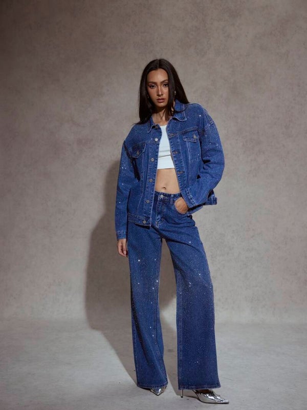 London Strass Trousers Denim