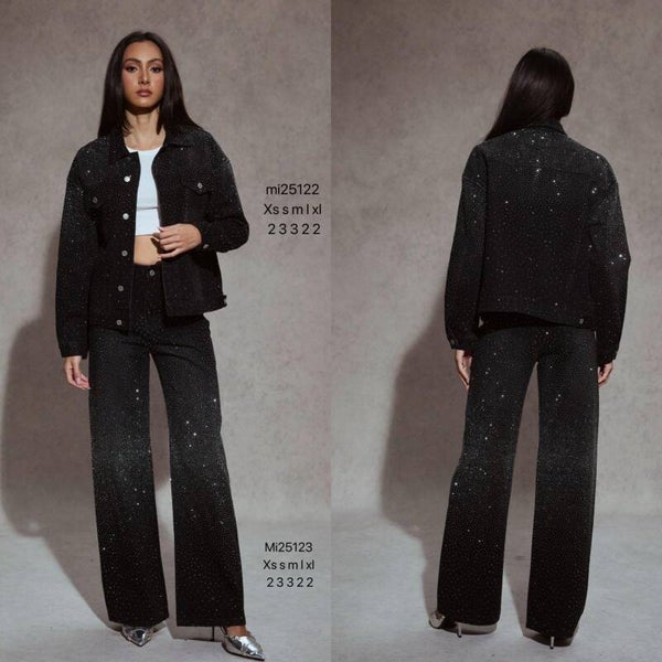 London Strass Set Black