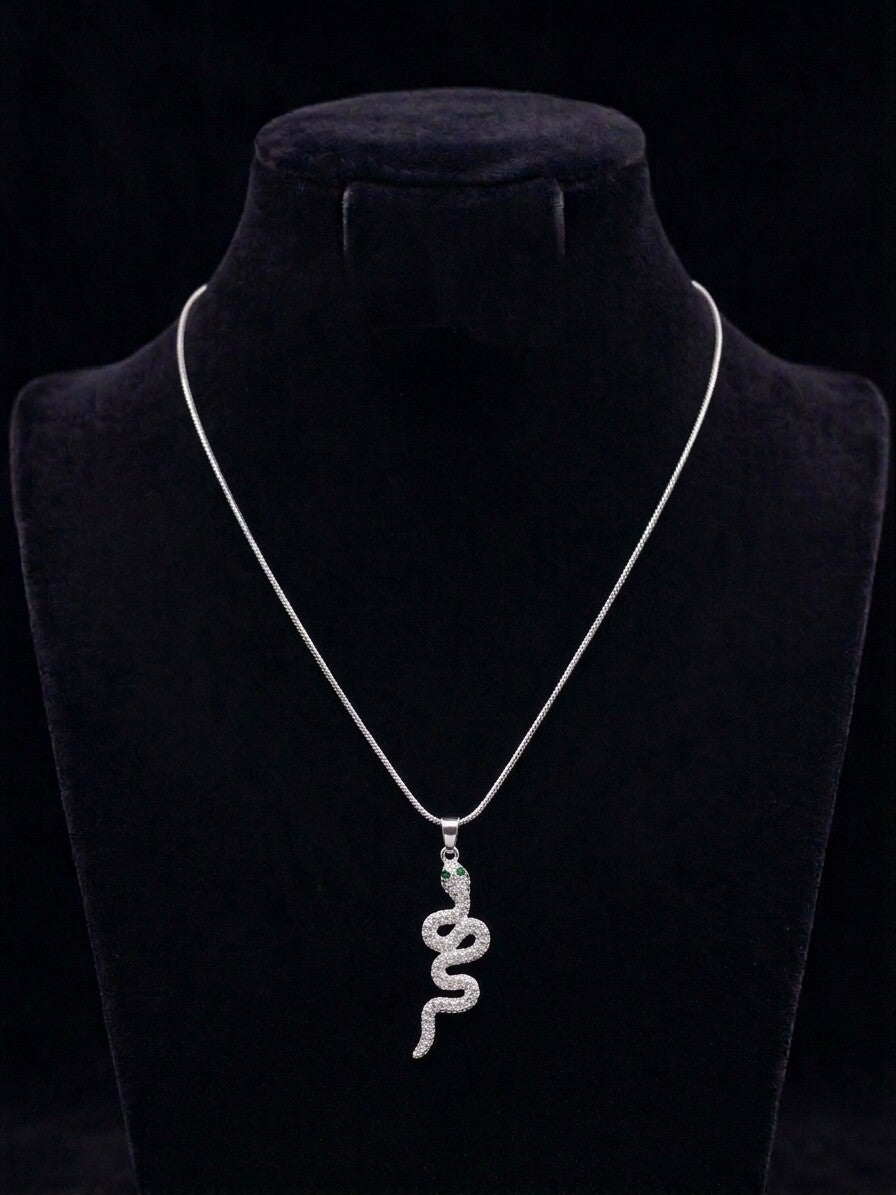Pavé Serpent Pendant Necklace