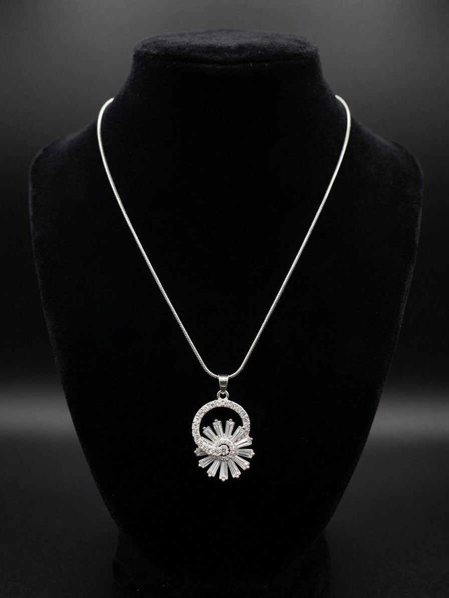 Art Deco Starburst Pendant Necklace