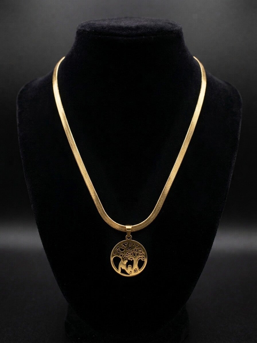 Tree of Life Herringbone Necklace